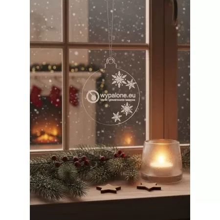 Bombka plexi -  personalizacja gwiazdki